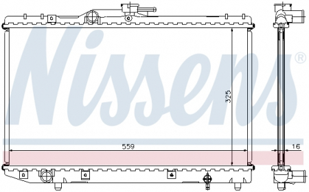 Radiator apa - Radiator apa racire motor TOYOTA STARLET 1.3 intre 1989-1999