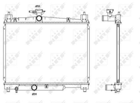 Radiator apa - Radiator apa racire motor TOYOTA YARIS 1.0/1.3 intre 1999-2005