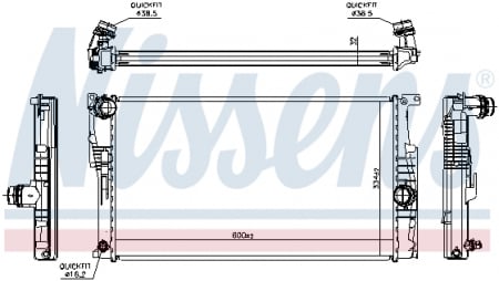 Radiator apa - Radiator apa racire motor (transmisie automata) BMW Seria 1 (F20), 1 (F21), 2 (F22, F87), 2 (F23), 3 (F30, F80), 3 (F31), 3 GRAN TURISMO (F34), 4 (F32, F82), 4 (F33, F83), 4 GRAN COUPE (F36) 1.5-3.0D
