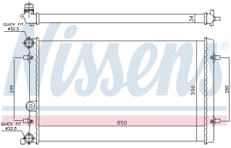 Radiator apa - Radiator apa racire motor (transmisie automata/manuala) AUDI TT; SEAT LEON, TOLEDO II; VW BORA, GOLF IV 1.8-3.2 intre 1997-2006