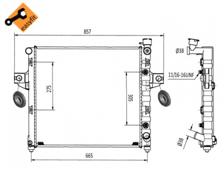 Radiator apa - Radiator apa racire motor (transmisie automata/manuala) JEEP GRAND CHEROKEE II 4.7 intre 1999-2005