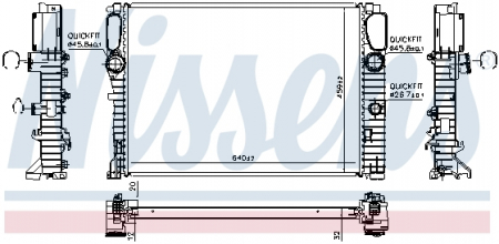 Radiator apa - Radiator apa racire motor (transmisie automata/manuala) MERCEDES CLS (C219), E T-MODEL (S211), E (VF211), E (W211) 1.8-5.0 intre 2002-2010
