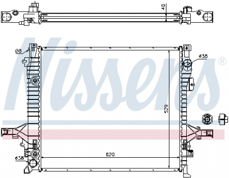 Radiator apa - Radiator apa racire motor (transmisie automata/manuala) VOLVO XC90 I 2.4D-4.4 intre 2002-2014