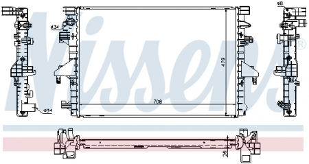 Radiator apa - Radiator apa racire motor (transmisie automata/manuala) VW MULTIVAN V, TRANSPORTER V 2.0/2.0D intre 2009-2015