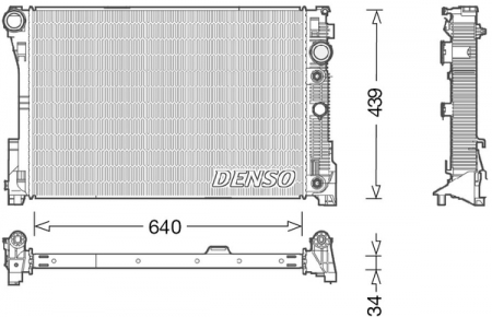Radiator apa - Radiator apa racire motor (transmisie automata) Mercedes Clasa C (C204), C T-MODEL (S204), C (W204), CLS (C218), CLS SHOOTING BRAKE (X218), E (A207), E (C207), E T-MODEL (S212), E (W212), GLK (X204) 1