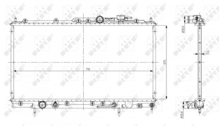Radiator apa - Radiator apa racire motor (transmisie automata) MITSUBISHI GALANT VI 2.4 intre 1999-2004