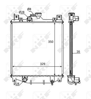 Radiator apa - Radiator apa racire motor (transmisie automata) SUZUKI SWIFT, SWIFT II 1.0/1.3 intre 1989-2005