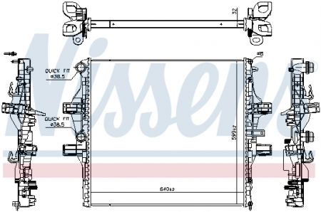 Radiator apa - Radiator apa racire motor (transmisie manuala) IVECO DAILY CITYS, DAILY LINE, DAILY TOURYS, DAILY V, DAILY VI 3.0CNG/3.0D dupa 2011