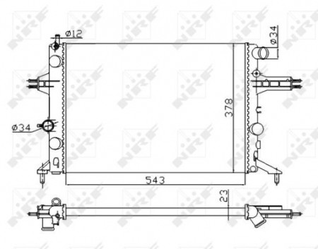 Radiator apa - Radiator apa racire motor (transmisie manuala) OPEL ASTRA G, ASTRA G CLASSIC, ASTRA G CLASSIC CARAVAN, ZAFIRA A 1.4-1.8 intre 1998-2009