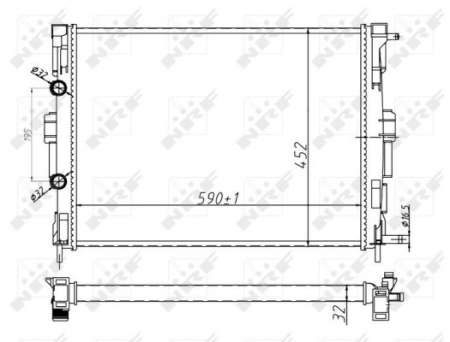 Radiator apa - Radiator apa racire motor (transmisie manuala) RENAULT GRAND SCENIC II, MEGANE II, SCENIC II 1.5D-2.0 dupa 2002