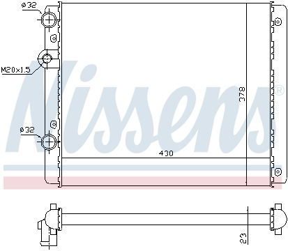 Radiator apa - Radiator apa racire motor (transmisie manuala) SEAT AROSA; VW LUPO, POLO, POLO CLASSIC 1.0-1.9D intre 1994-2005