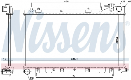 Radiator apa - Radiator apa racire motor (transmisie manuala) SUBARU FORESTER 2.5 intre 2003-2005