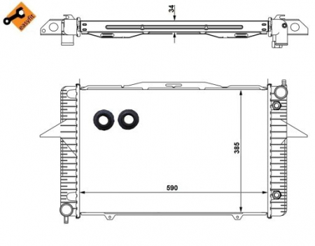Radiator apa - Radiator apa racire motor VOLVO C70 I, S70, V70 I, XC70 CROSS COUNTRY 2.0-2.5D intre 1995-2005