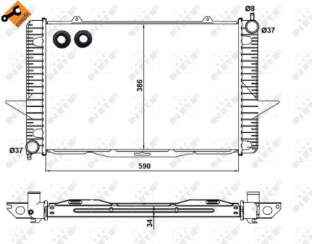 Radiator apa - Radiator apa racire motor VOLVO C70 I, S70, V70 I, XC70 CROSS COUNTRY 2.0-2.5D intre 1995-2005