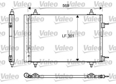 Radiator clima AC - Radiator clima AC cu uscator CITROEN BERLINGO, C4, C4 I; PEUGEOT 307, 307 CC, 307 SW, 308 I, 308 SW I, PARTNER, PARTNER TEPEE 1.4-2.0D dupa 2000