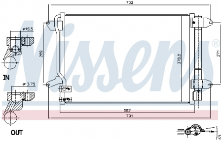 Radiator clima AC - Radiator clima AC cu uscator VW BEETLE, JETTA IV 1.2-2.5 dupa 2010