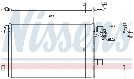 Radiator clima AC - Radiator clima AC cu uscator VW MULTIVAN V, TRANSPORTER V 2.0D intre 2009-2015