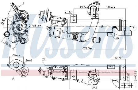 Radiator EGR - Radiator EGR potrivit AUDI A4 B7, A6 C6 2.0D 07.04-08.11