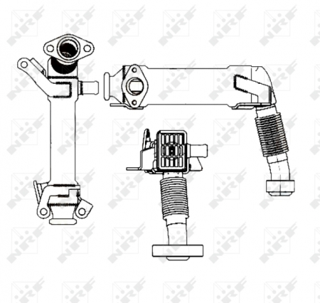 Radiator EGR - Radiator EGR potrivit BMW Seria 1 (E87), 3 (E46), 3 (E90), 3 (E91), 3 (E92), 3 (E93), 5 (E60), 5 (E61), 7 (E65, E66, E67), X3 (E83) 2.0D/2.5D/3.0D 04.98-12.13