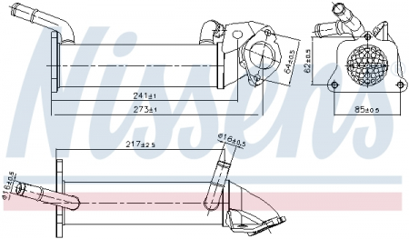 Radiator EGR - Radiator EGR potrivit CITROEN JUMPER; FORD TOURNEO CUSTOM V362, TRANSIT, TRANSIT CUSTOM V362, TRANSIT V363; PEUGEOT BOXER 2.2D 10.07-