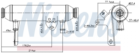 Radiator EGR - Radiator EGR potrivit FIAT DOBLO, DOBLO/MINIVAN, IDEA; LANCIA MUSA 1.9D 10.01-