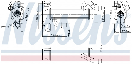 Radiator EGR - Radiator EGR potrivit IVECO DAILY V, DAILY VI 2.3D 09.11-