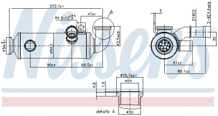 Radiator EGR - Radiator EGR potrivit VOLVO C30, S40 II, S80 II, V50, V70 III; CITROEN BERLINGO, BERLINGO MULTISPACE, BERLINGO/MINIVAN, C3 PICASSO, C4, C4 GRAND PICASSO I, C4 I, C4 PICASSO I, C5 1.6D 10.03-
