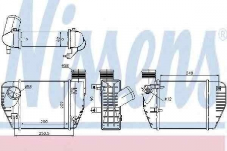 Intercooler - Radiator intercooler AUDI A6 (4F2, C6) NISSENS 96544