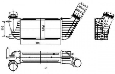 Intercooler - Radiator intercooler AUDI A6 (4G2, C7, 4GC) NRF 30189