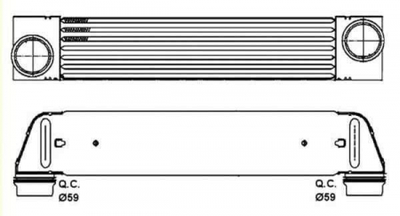 Radiator intercooler BMW Seria 5 Touring (E61) NRF 30317 Intercooler - Radiator intercooler BMW Seria 5 Touring (E61) NRF 30317