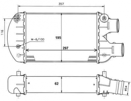 Intercooler - Radiator intercooler FIAT MULTIPLA (186) NRF 30122A