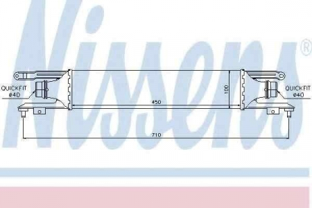 Intercooler - Radiator intercooler FIAT PUNTO / GRANDE PUNTO (199) NISSENS 96589