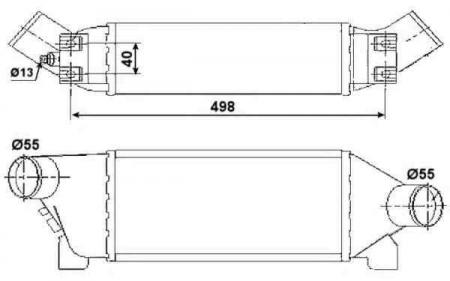 Intercooler - Radiator intercooler FORD TRANSIT bus (FD_ _, FB_ _, FS_ _, FZ_ _, FC_ _) NRF 30259