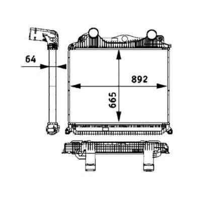 Radiator intercooler MAN TGA NRF 30206 Intercooler - Radiator intercooler MAN TGA NRF 30206