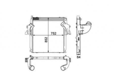Intercooler - Radiator intercooler MERCEDES-BENZ ACTROS NRF 30905
