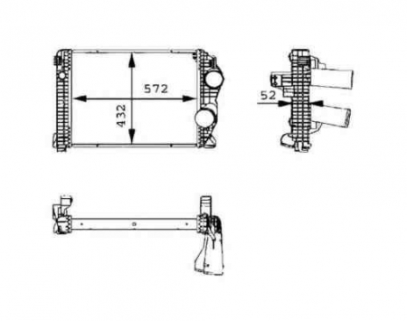 Radiator intercooler MERCEDES-BENZ ATEGO 2 NRF 30210 Intercooler - Radiator intercooler MERCEDES-BENZ ATEGO 2 NRF 30210