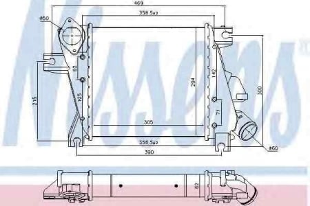 Intercooler - Radiator intercooler NISSAN X-TRAIL (T30) NISSENS 96527