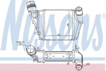 Intercooler - Radiator intercooler RENAULT TWINGO II (CN0_) NISSENS 96410