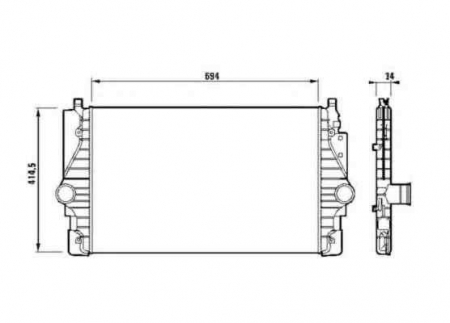 Intercooler - Radiator intercooler VW TRANSPORTER IV bus (70XB, 70XC, 7DB, 7DW) NRF 30873
