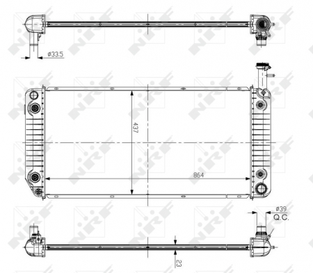 Racire - Radiator motor (Automat, cu elemente montaj) potrivit CHEVROLET EXPRESS 2500, EXPRESS 3500 6.0