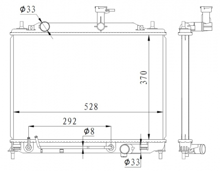 Radiator apa - Radiator motor (Automat/Manual) potrivit HYUNDAI ACCENT II, ACCENT III 1.5D