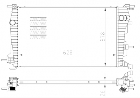 Radiator apa - Radiator motor (Automat/Manual) potrivit RENAULT FLUENCE 1.5D/1.6