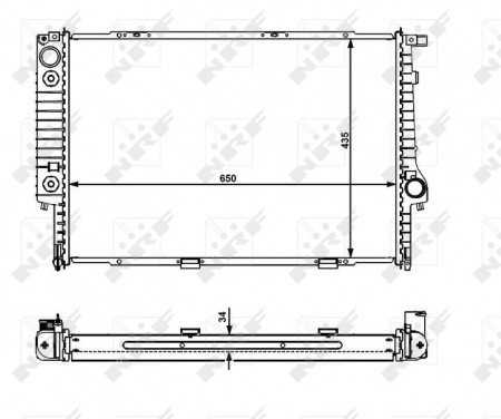 Radiator apa - Radiator motor (Automat) potrivit BMW Seria 5 (E34), 7 (E32) 3.0
