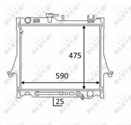 Radiator apa - Radiator motor (Automat) potrivit ISUZU D-MAX I 3.0D
