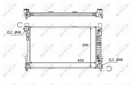 Radiator apa - Radiator motor (Automat) potrivit MERCEDES C (CL203), C (W203), C T-MODEL (S203), CLC (CL203), CLK (A209), CLK (C209), SLK (R171) 1.6-2.2D -06.11