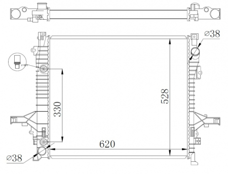 Radiator apa - Radiator motor (Automat) potrivit VOLVO XC90 I 2.4D-4.4
