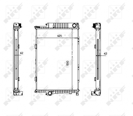 Radiator apa - Radiator motor (cu elemente montaj) potrivit BMW Seria 5 (E34) 2.5D