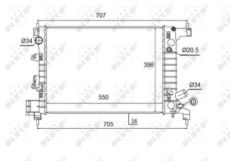 Radiator apa - Radiator motor (Manual) potrivit CHEVROLET AVEO 1.2/1.2LPG/1.4