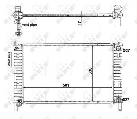 Radiator apa - Radiator motor (Manual) potrivit FORD FIESTA V, FUSION; MAZDA 2 1.3/1.4D -12.12