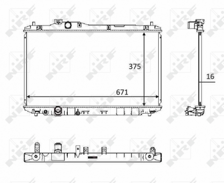 Radiator apa - Radiator motor (Manual) potrivit HONDA CIVIC IX 1.8